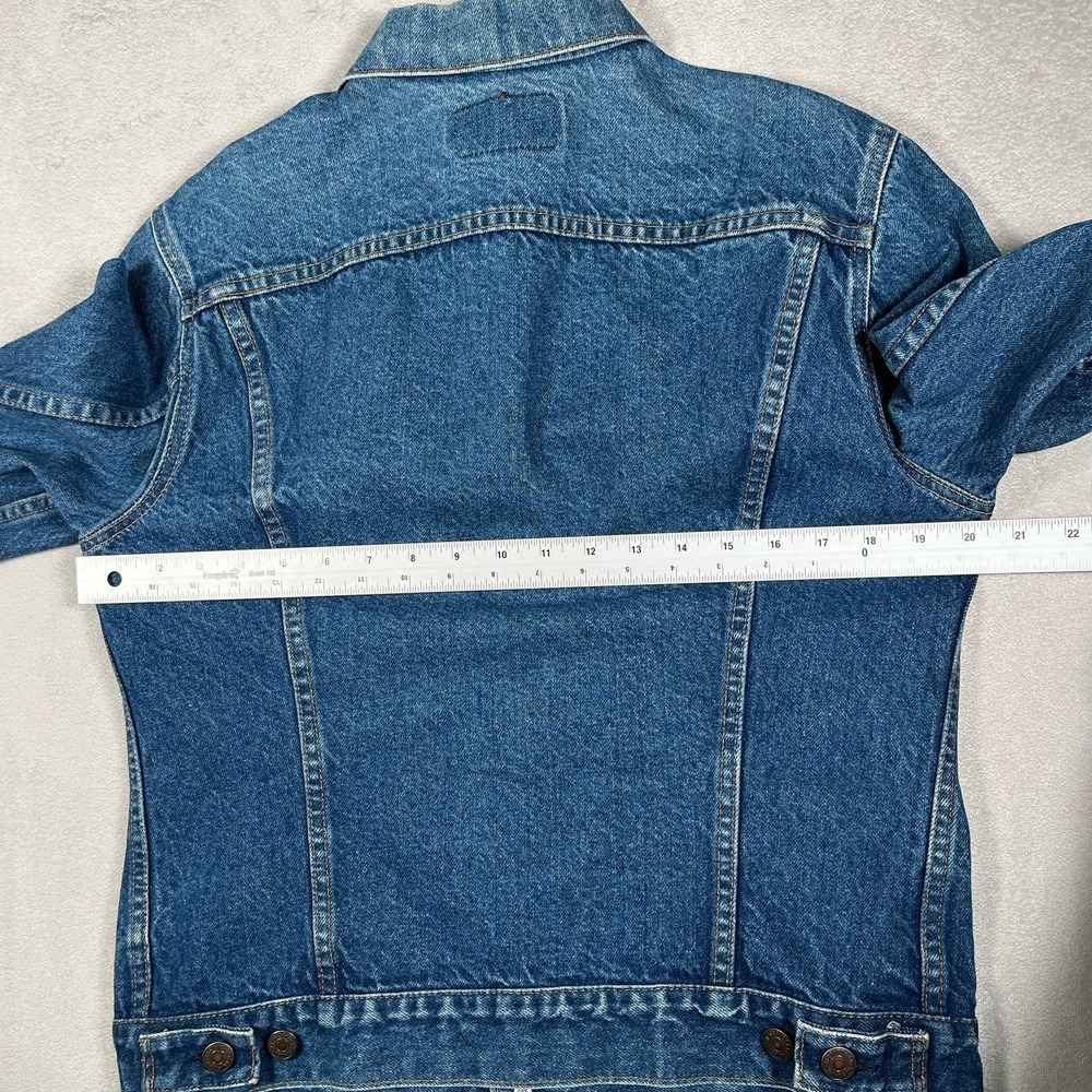VTG Levi's 70506 0216 Denim Trucker Jacket Made In USA Size 40 L Distressed - Picture 10 of 11